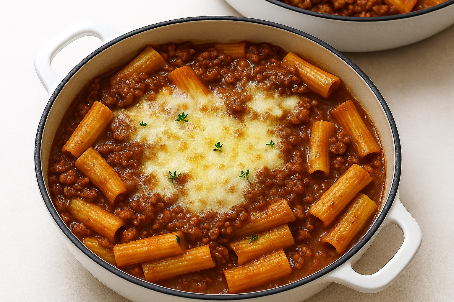 Simple Rigatoni Bolognese