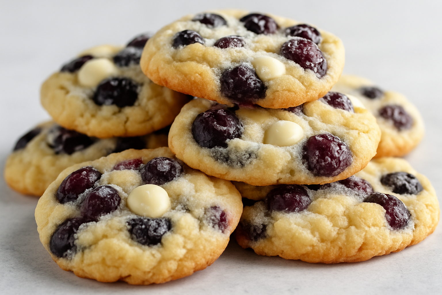Best Blueberry Cookies with Fresh Berries