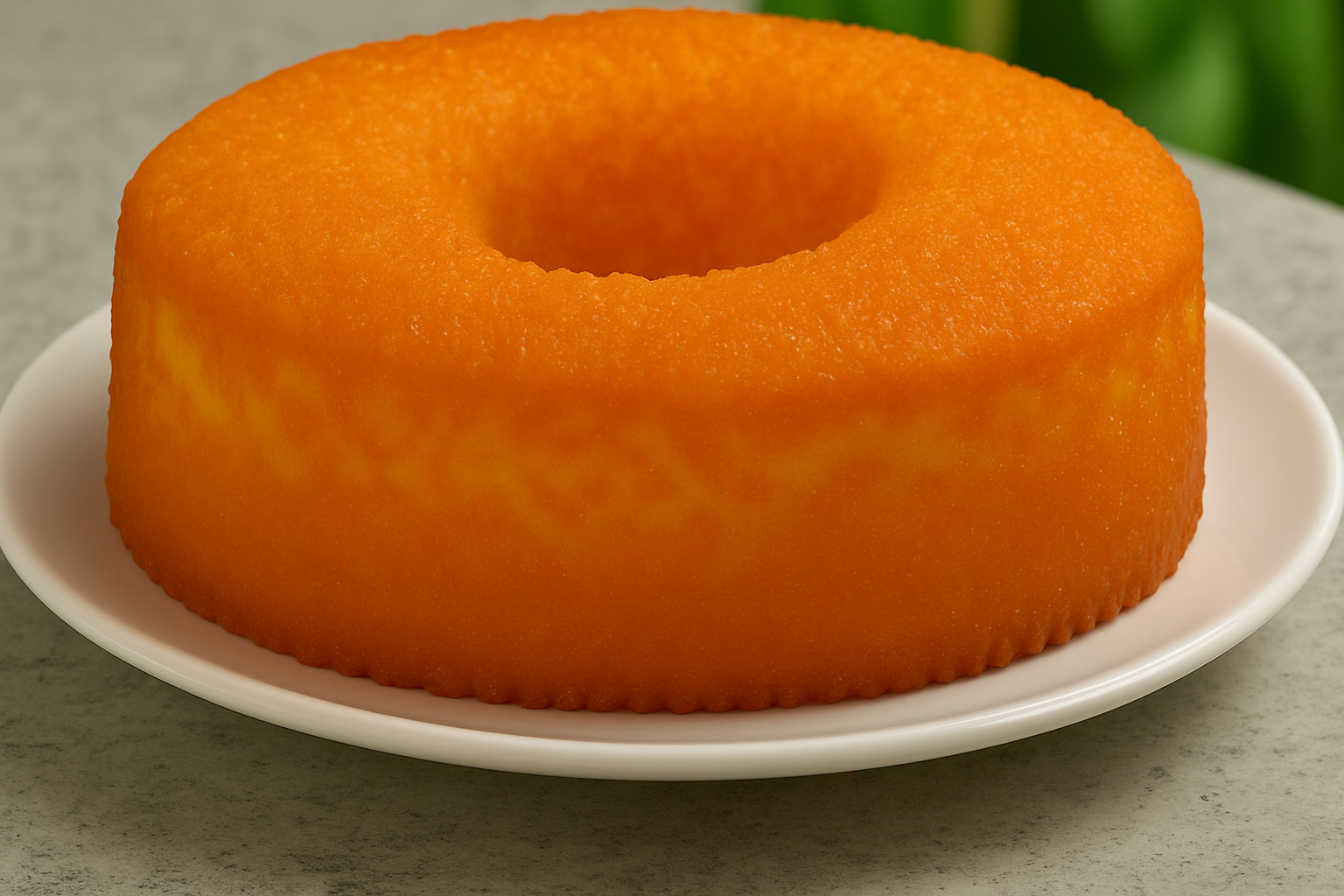 Easy Coconut Blender Cake on white plate – fluffy and moist texture