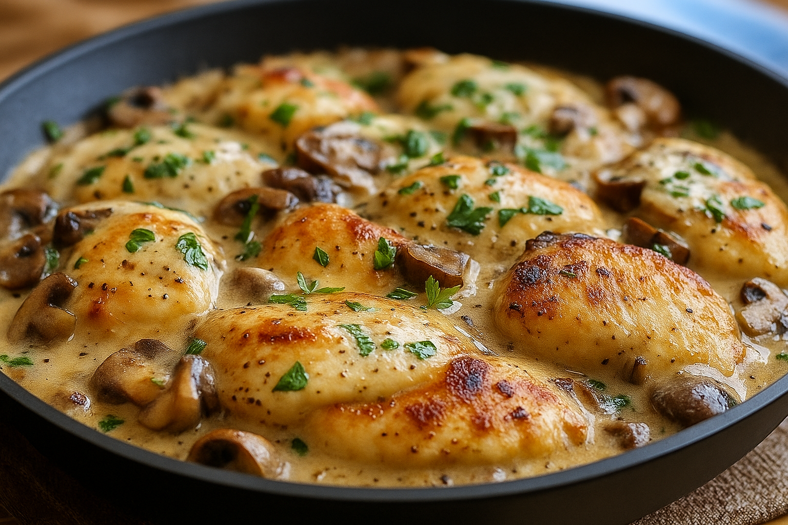 Asiago Chicken with Mustard Cream Sauce