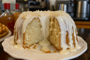 Slap Ya Momma Pound Cake served with vanilla glaze