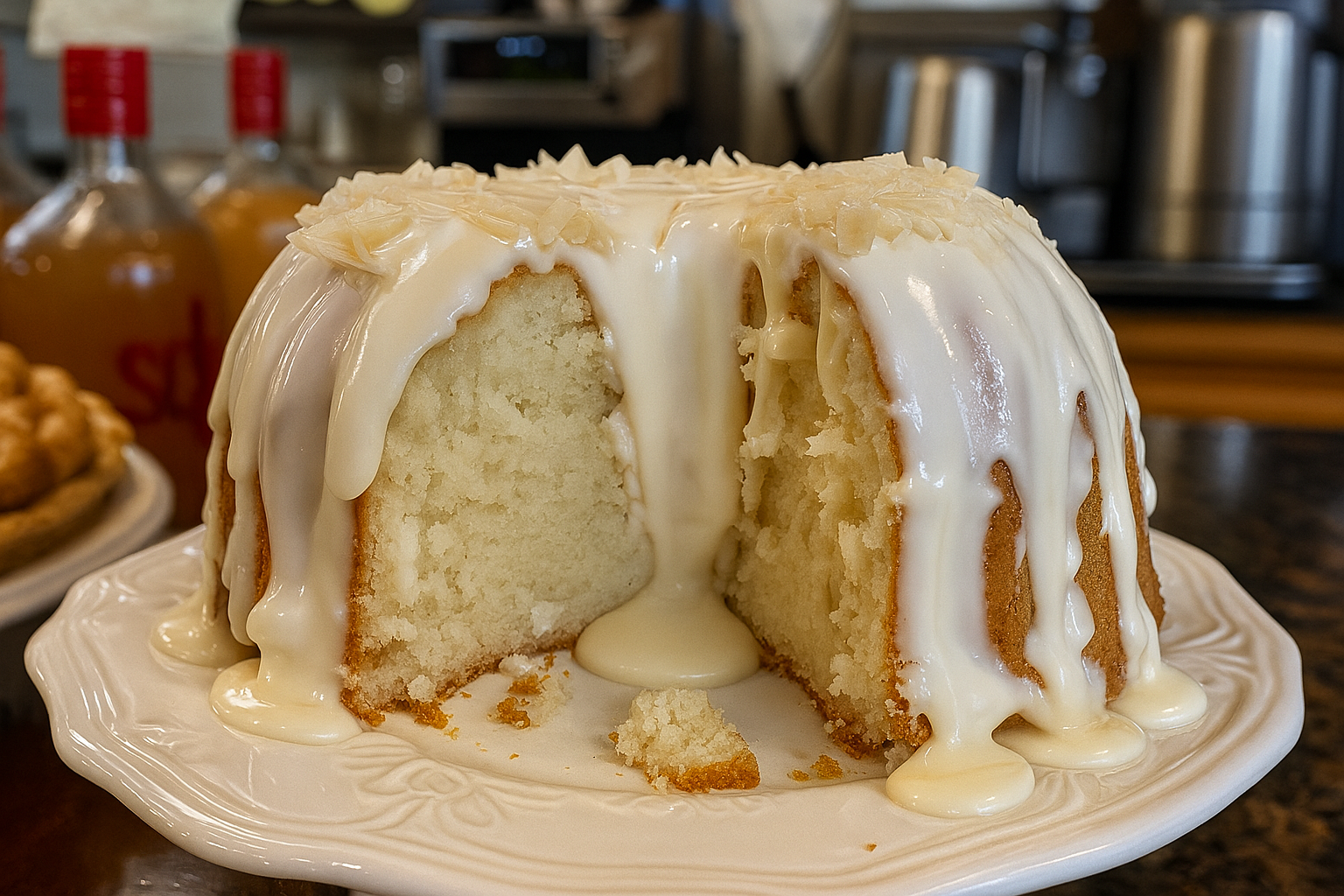 Slap Ya Momma Pound Cake served with vanilla glaze
