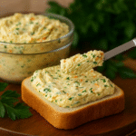 Best chicken spread recipe on toast with creamy texture, herbs, and carrots, perfect for sandwiches and snacks.