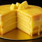 Moist Pineapple Juice Cake with Vanilla Glaze and Fresh Pineapple Topping