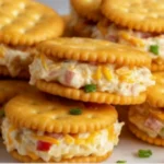 Ritz Cracker Party Sandwiches on a plate