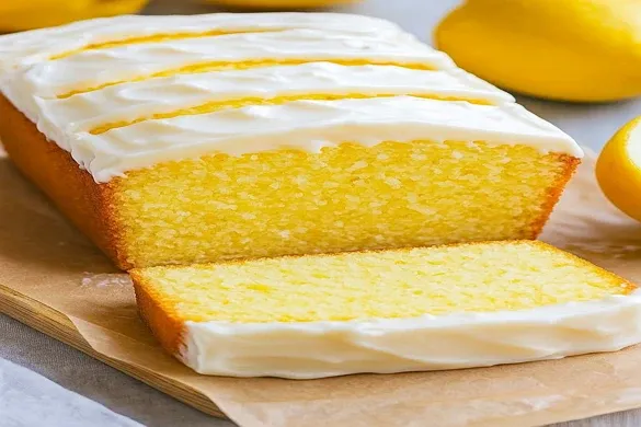 Starbucks lemon loaf cake with lemon glaze